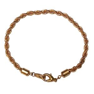 Vintage Thick Gold Rope Chain Bracelet